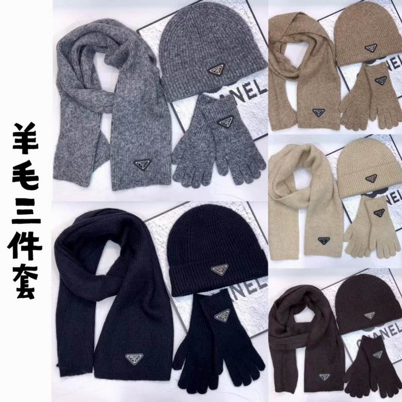 Prada Scarf Hat Gloves 112504